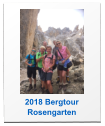 2018 Bergtour Rosengarten